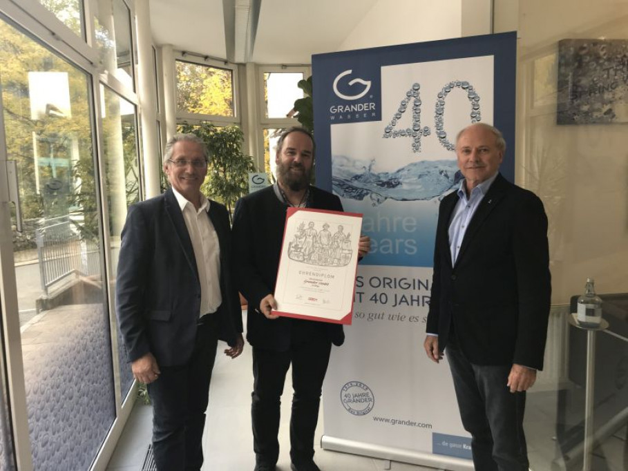 Honorary Diploma of the Economic Chamber for Johann Grander Junior