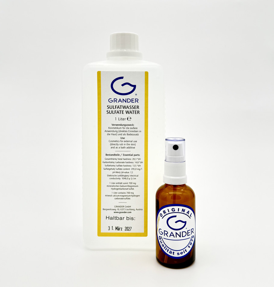 Sommeraktion: GRANDER® Sulfat-Wasser mit kostenlosem Sprühfläschchen